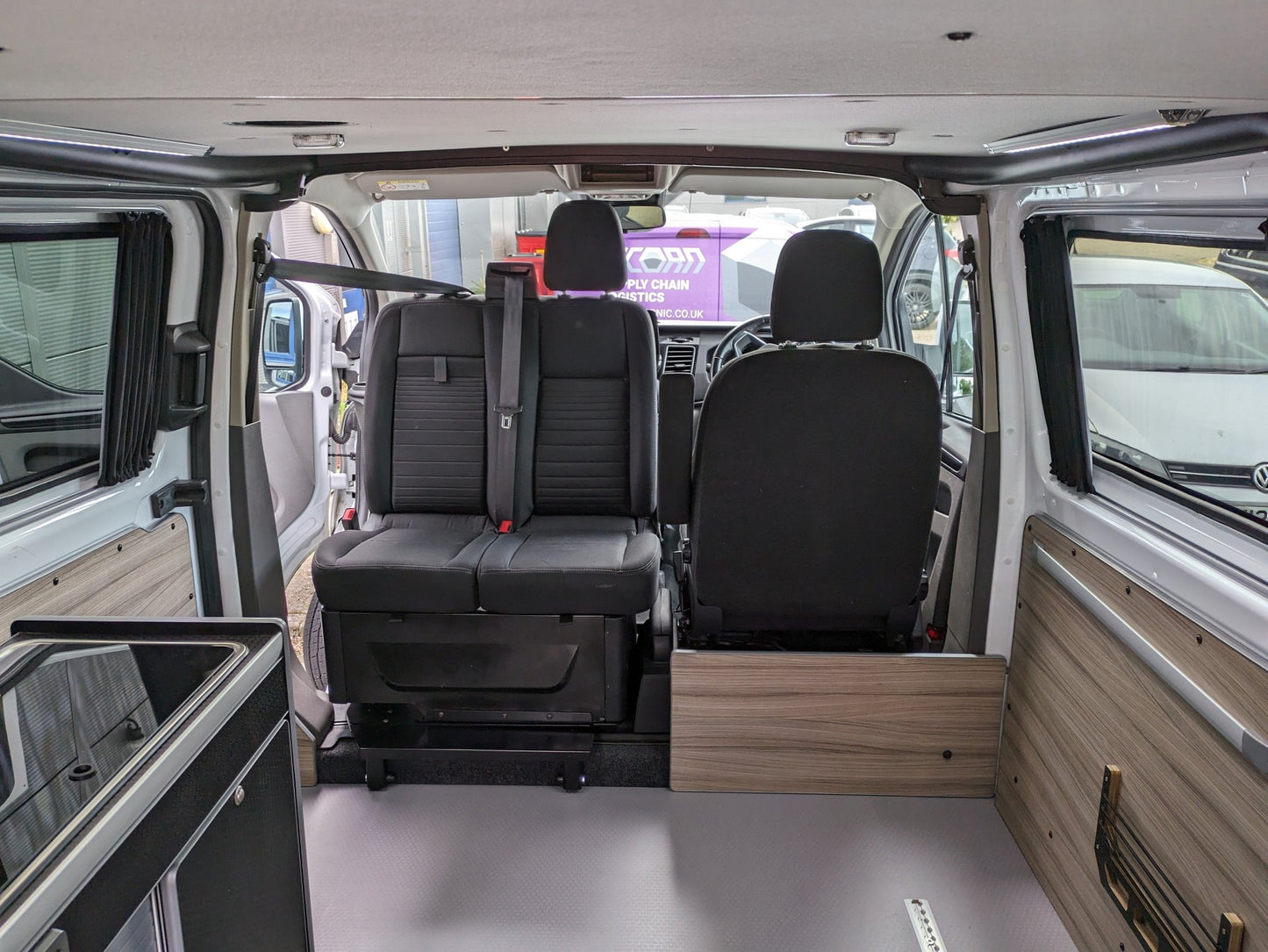 Ford Transit Custom MSCRAFT campervan double swivel plate fitted by Vangear - Vangear UK