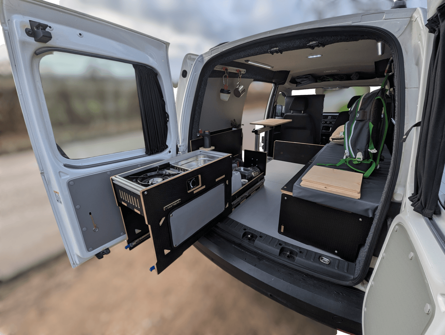 NEW Vangear Caddy - Pod sliding campervan kitchen - Vangear UK